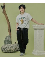 韓國Romantic Crown - [WOOZI Collection] WIDE COTTON PANTS_BLACK